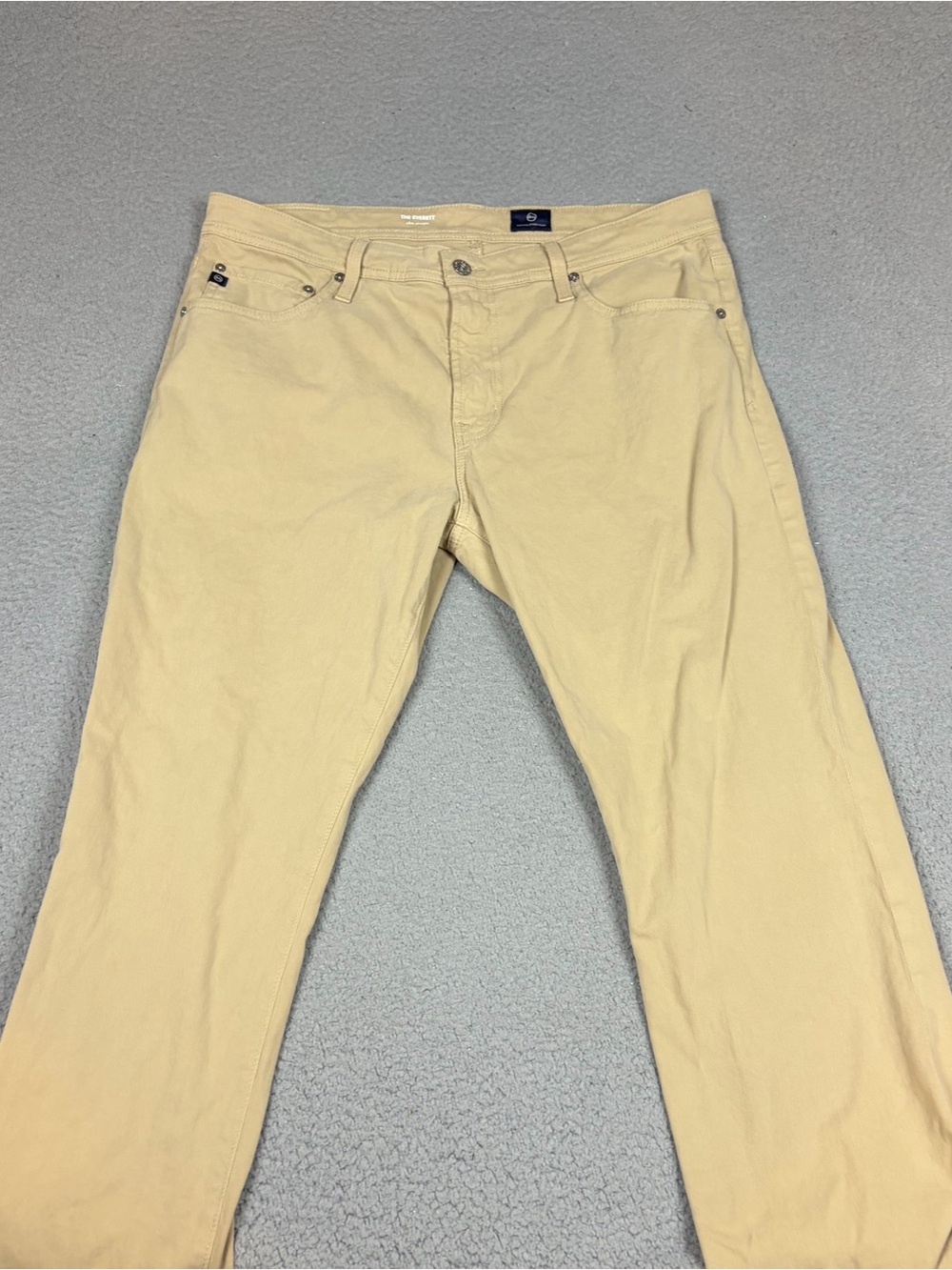 AG Adriano Goldschmied The Everett Pants Men’s 36x35 Beige Chinos Slim Straight